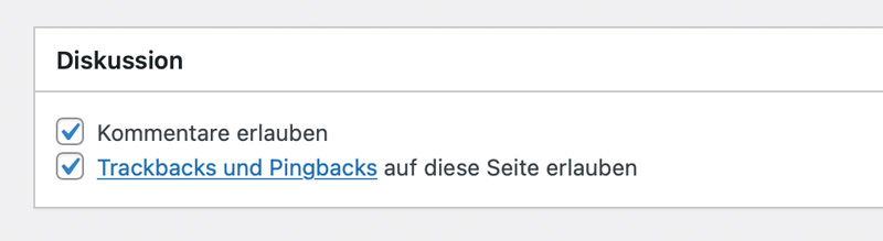 WordPress-Kommentare im Diksussion-Fenster erlauben oder unterbinden